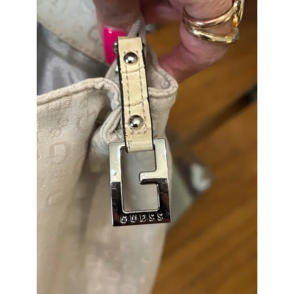 Y2k Guess Beige Tote Bag Large